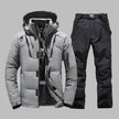ZAVO - Męski Kombinezon Narciarski Wodoodporny i Izolacyjny Skipak man Warschau Fashion Szaro-Czarny M