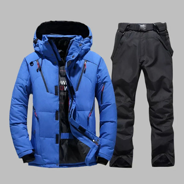ZAVO - Męski Kombinezon Narciarski Wodoodporny i Izolacyjny Skipak man Warschau Fashion Niebiesko-Czarny M