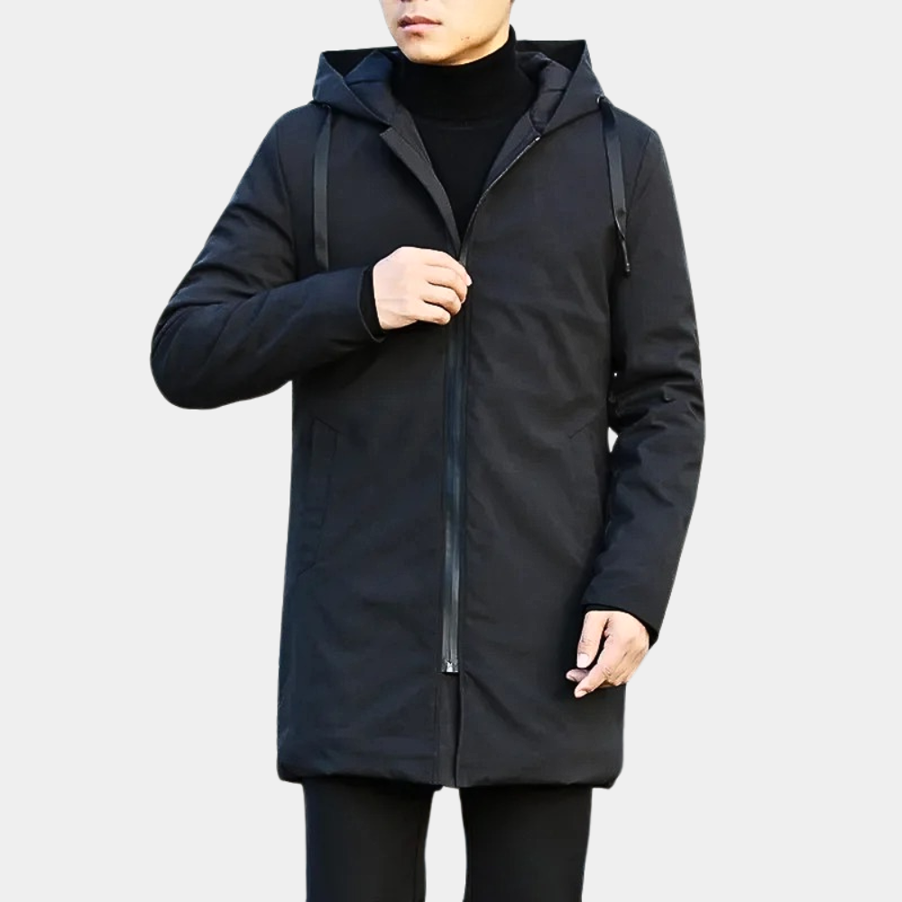 Tommy - Elegancki Męski Długi Płaszcz Fashion Men Jacket Parka Winter Warschau Fashion