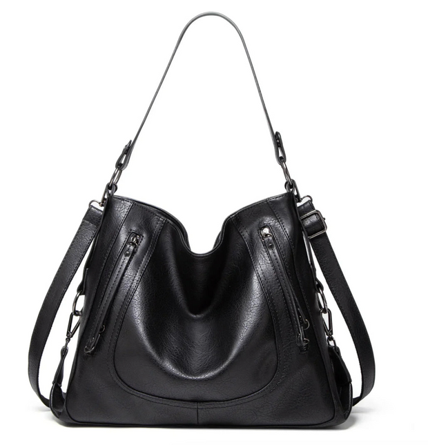 Skórzana torebka damska | Idealna na co dzień i wyjątkowe okazje women bags Warschau Fashion Czarny