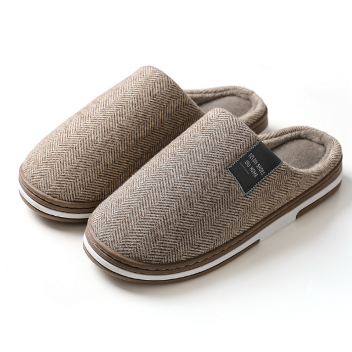 Adelheiz | Komfortowe męskie kapcie Men Slippers Warschau Fashion Brązowy 36-37