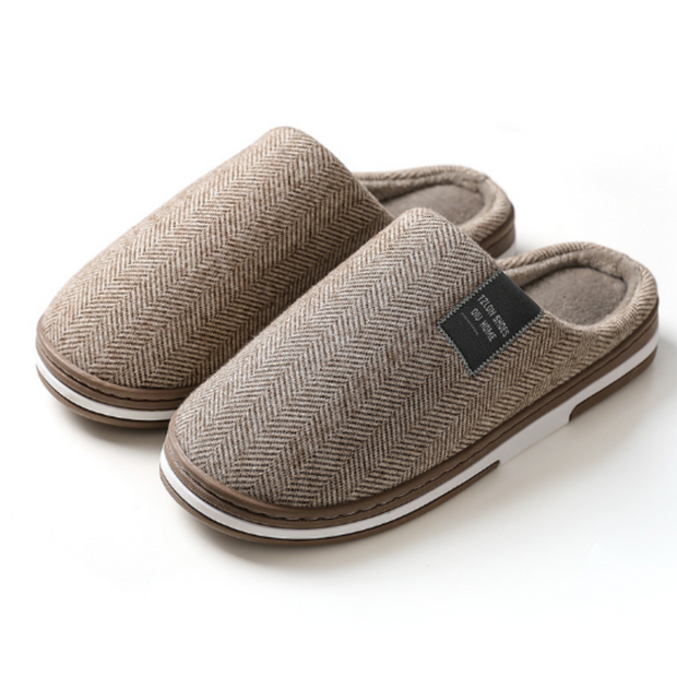 Adelheiz | Komfortowe męskie kapcie Men Slippers Warschau Fashion Brązowy 36-37