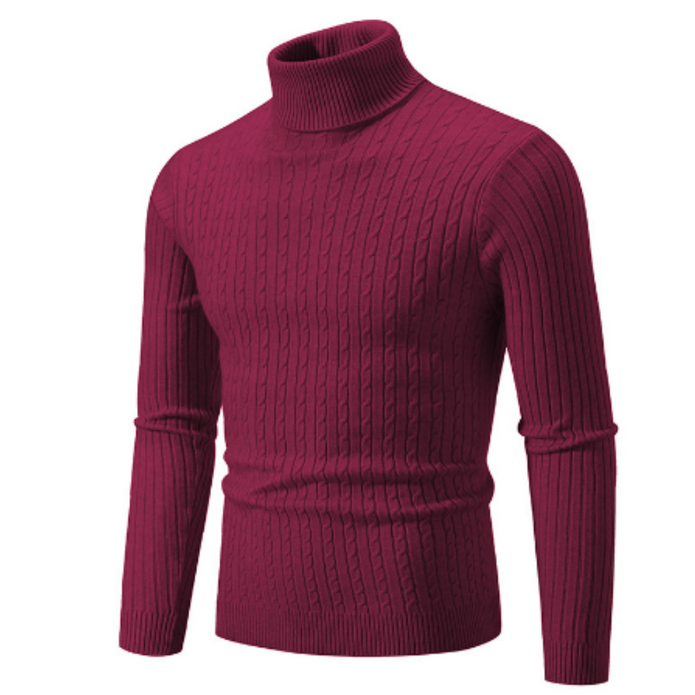 Agnesat | Męski golfowy sweter na zimę Men Sweaters Warschau Fashion Czerwony Burgund S