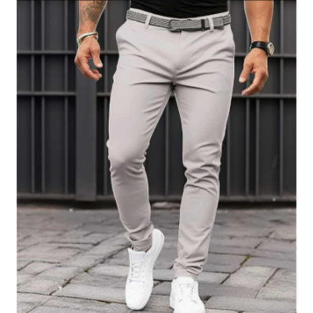 Albert | Eleganckie Spodnie Men Pants Warschau Fashion Jasnoszary S