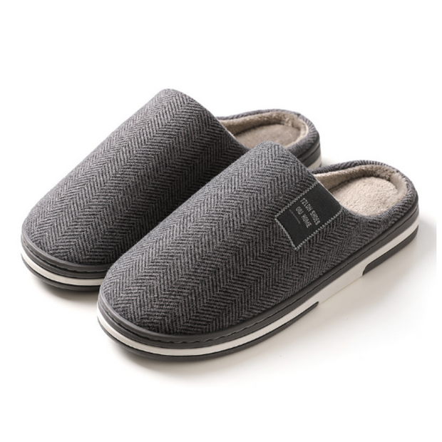 Adelheiz | Komfortowe męskie kapcie Men Slippers Warschau Fashion Ciemnoszary 36-37