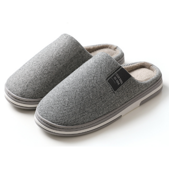 Adelheiz | Komfortowe męskie kapcie Men Slippers Warschau Fashion Jasnoszary 36-37