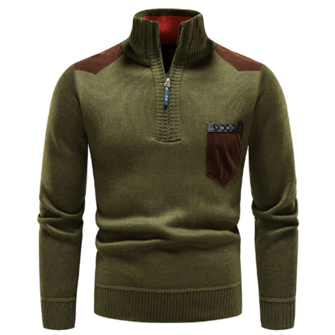 Balthasar | Męski Sweter Men Sweaters Warschau Fashion Zielony M