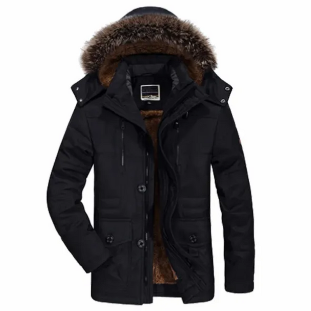 Armin | Męska Zimowa Parka z Kapturem Men Jackets Warschau Fashion Czarny M