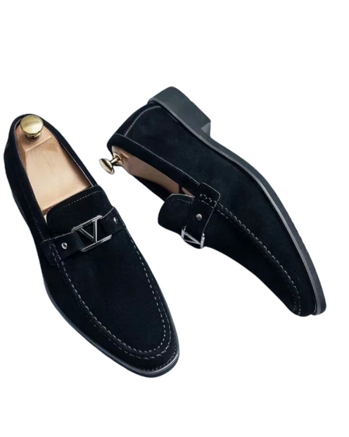 Verona Eleganckie Mokasyny z Zamszu
