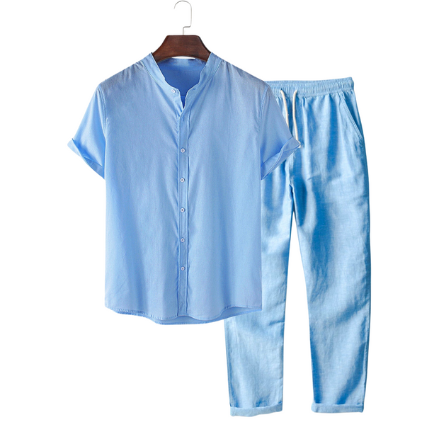 Mauritius - Zestaw z Krótkim Rękawem Two Pieces Outfits Warschau Fashion Jasnoniebieski S