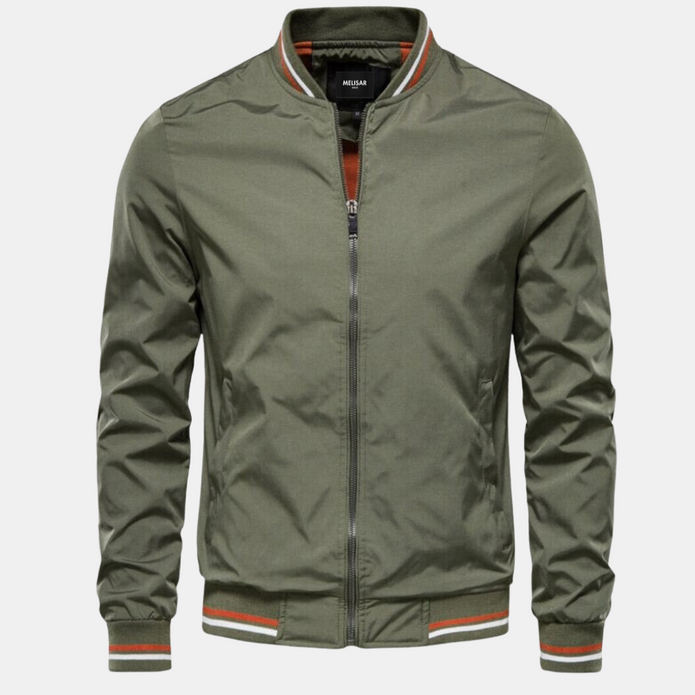 NIVARO - Elegancka Męska Kurtka Bomber Bomber Jackets Warschau Fashion Zielony S
