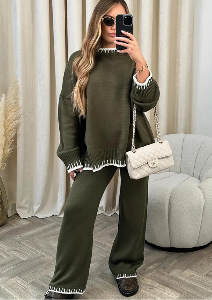 OLIVIA – Elegancki i Komfortowy Zestaw do Relaksu Warschau Fashion Zielony S