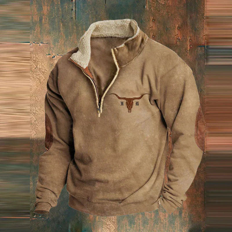 Elimar | Męski Klasyczny Sweter Wygodny i Ciepły Men Sweaters Warschau Fashion Brązowy S