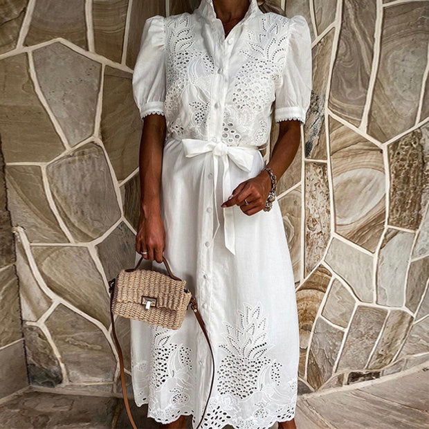 Liberta - Elegancka Suknia Maxi Dresses Warschau Fashion Biały S