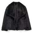 Krótkie Sztuczne Futro dla Kobiet – Elegancki Zimowy Płaszcz na Casualowe i Półformalne Okazje Jacket Warschau Fashion Czarny XS