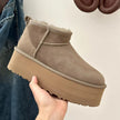 Ultra Mini Ugg Damskie – Przytulne Botki na Platformie z Futrzanym Akcentem Women's Shoes Warschau Fashion