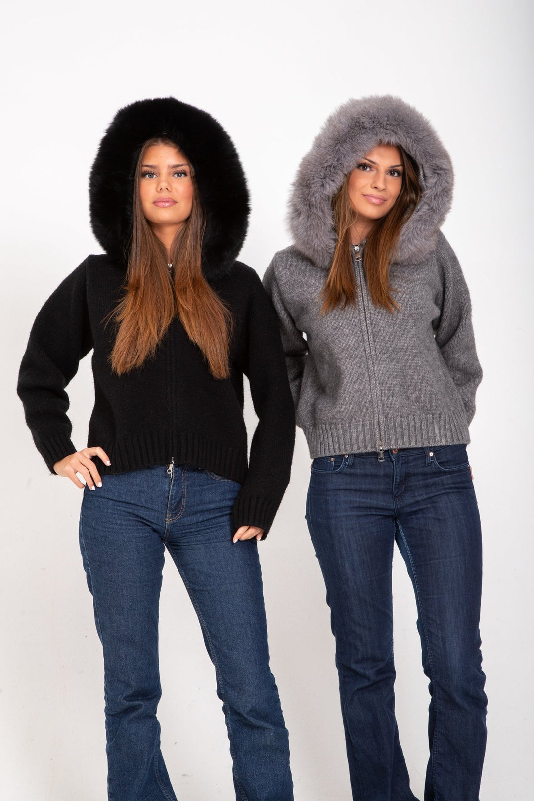 Miękki Wełniany Płaszcz z Kapturem Warschau Fashion