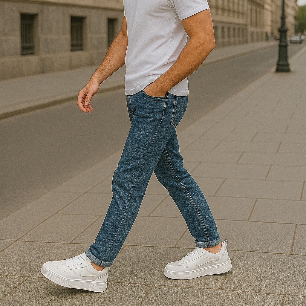 Białe męskie trampki sportowe