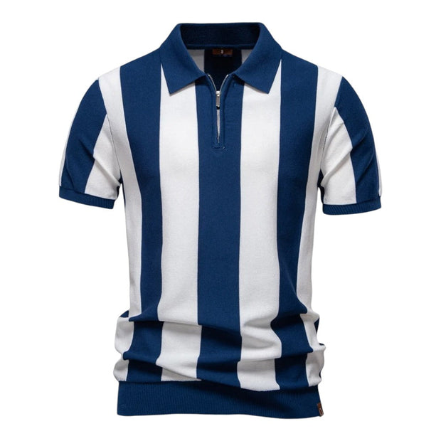 Klasyczna męska koszulka polo w stylu Men Polo Shirts Warschau Fashion Granatowy S