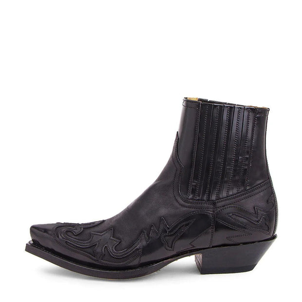 Sara | Skórzane Kowbojki Western Style Warschau Fashion Czarny 35