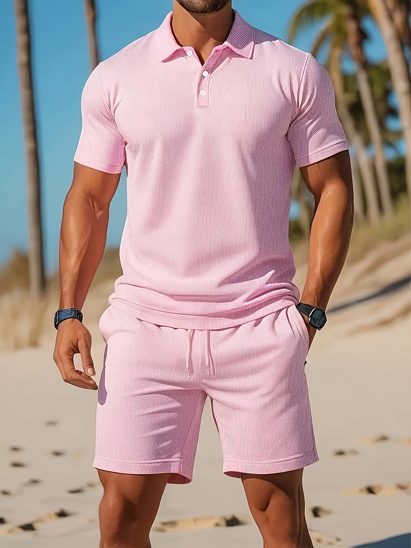Zestaw Męski na Lato | Poloshirt i Szorty | Stylowa Moda Męska
