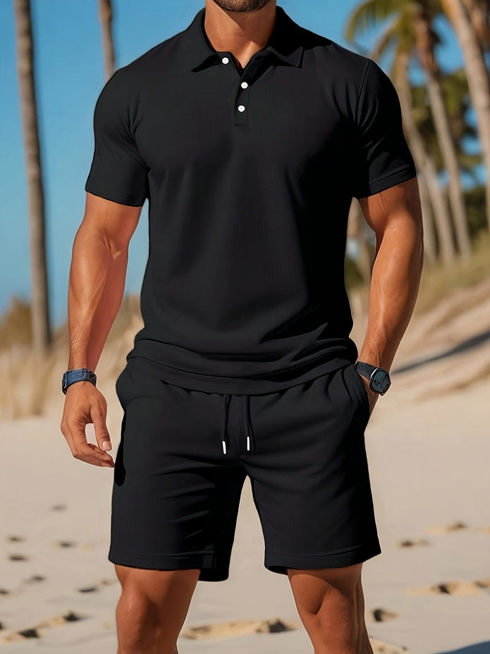 Zestaw Męski na Lato | Poloshirt i Szorty | Stylowa Moda Męska