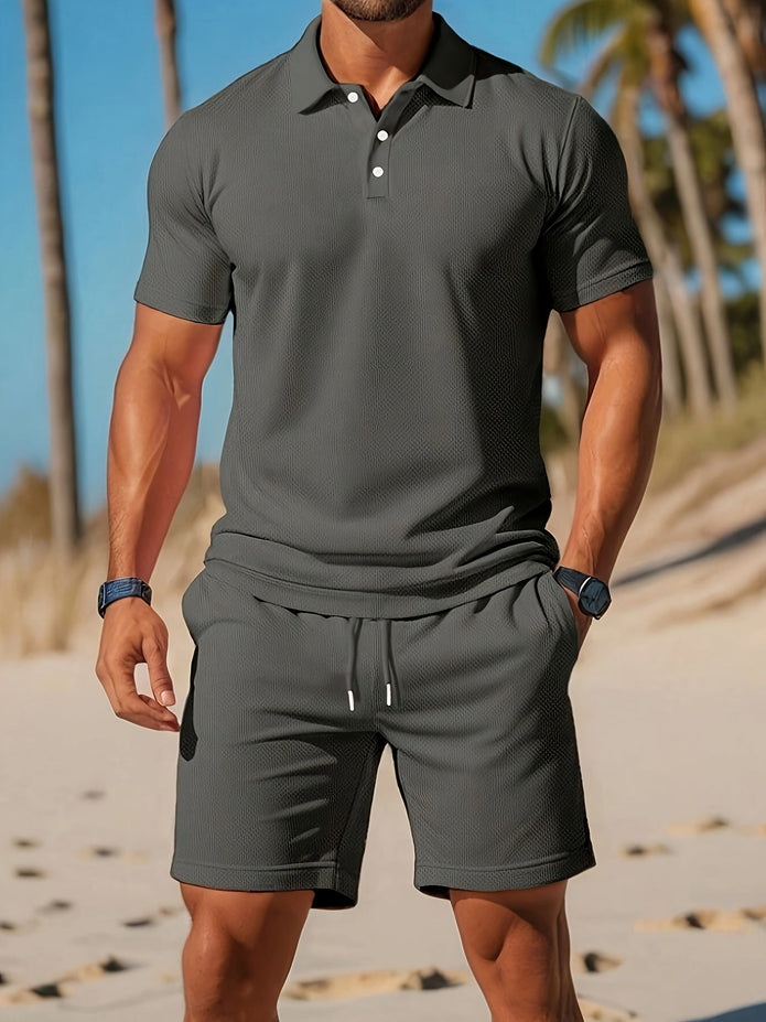 Zestaw Męski na Lato | Poloshirt i Szorty | Stylowa Moda Męska