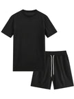 Zestaw Męski | Letni Sportowy Strój: T-shirt i Szorty z Kieszeniami