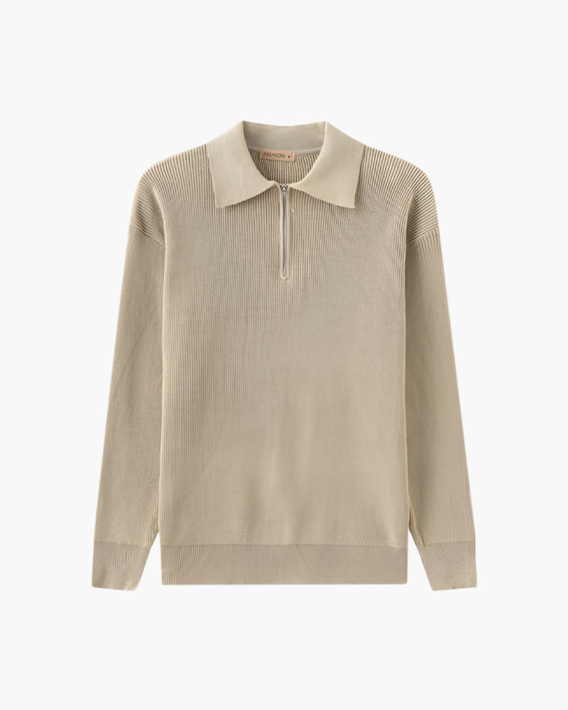 Sweter Cesare z zamkiem do połowy