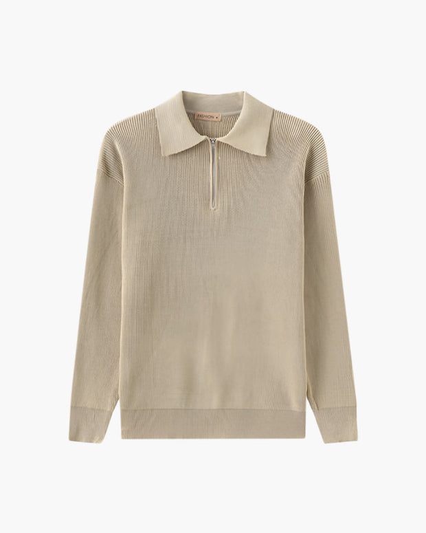 Sweter Cesare z zamkiem do połowy Warschau Fashion Nude S