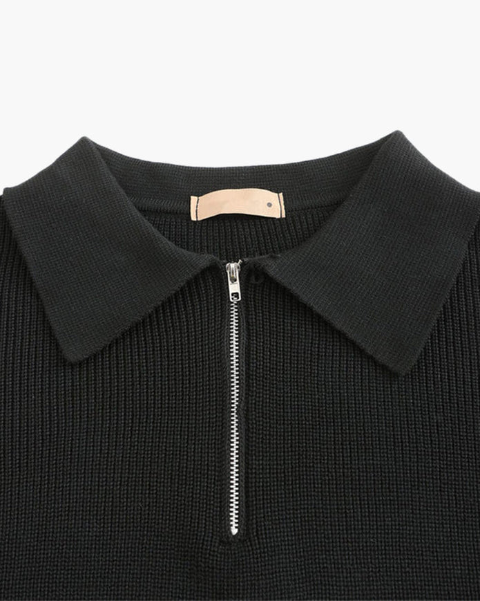Sweter Cesare z zamkiem do połowy