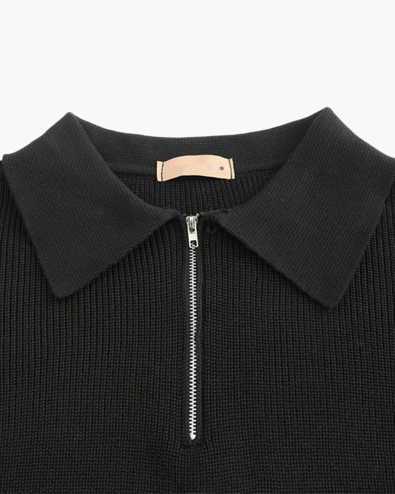 Sweter Cesare z zamkiem do połowy
