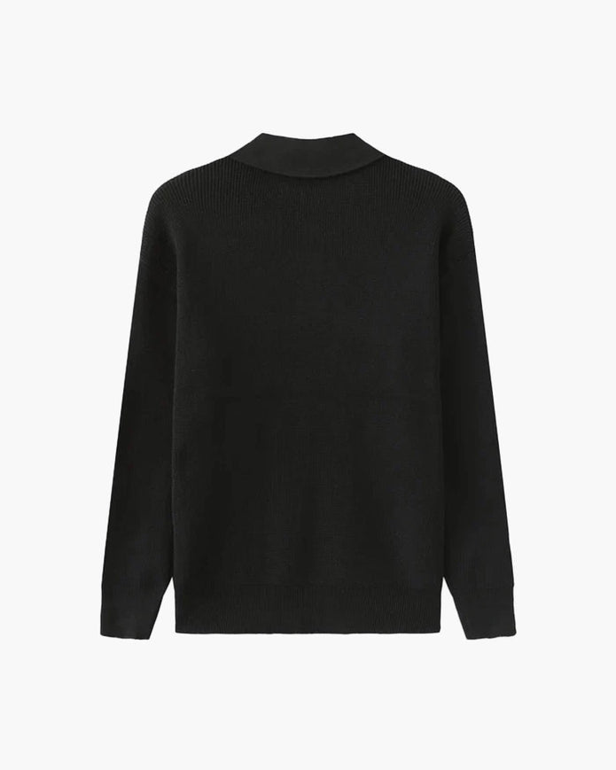 Sweter Cesare z zamkiem do połowy