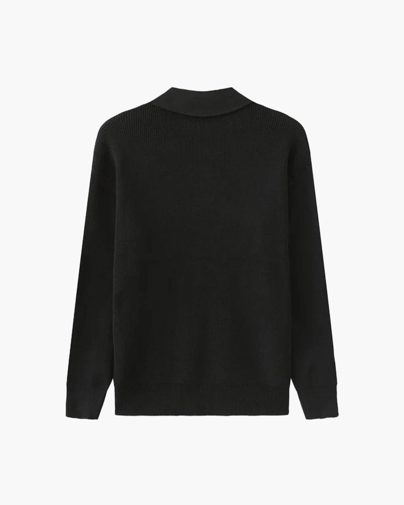 Sweter Cesare z zamkiem do połowy
