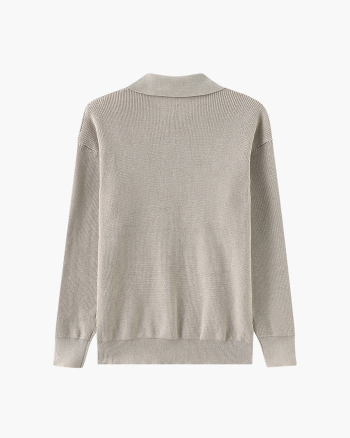 Sweter Cesare z zamkiem do połowy