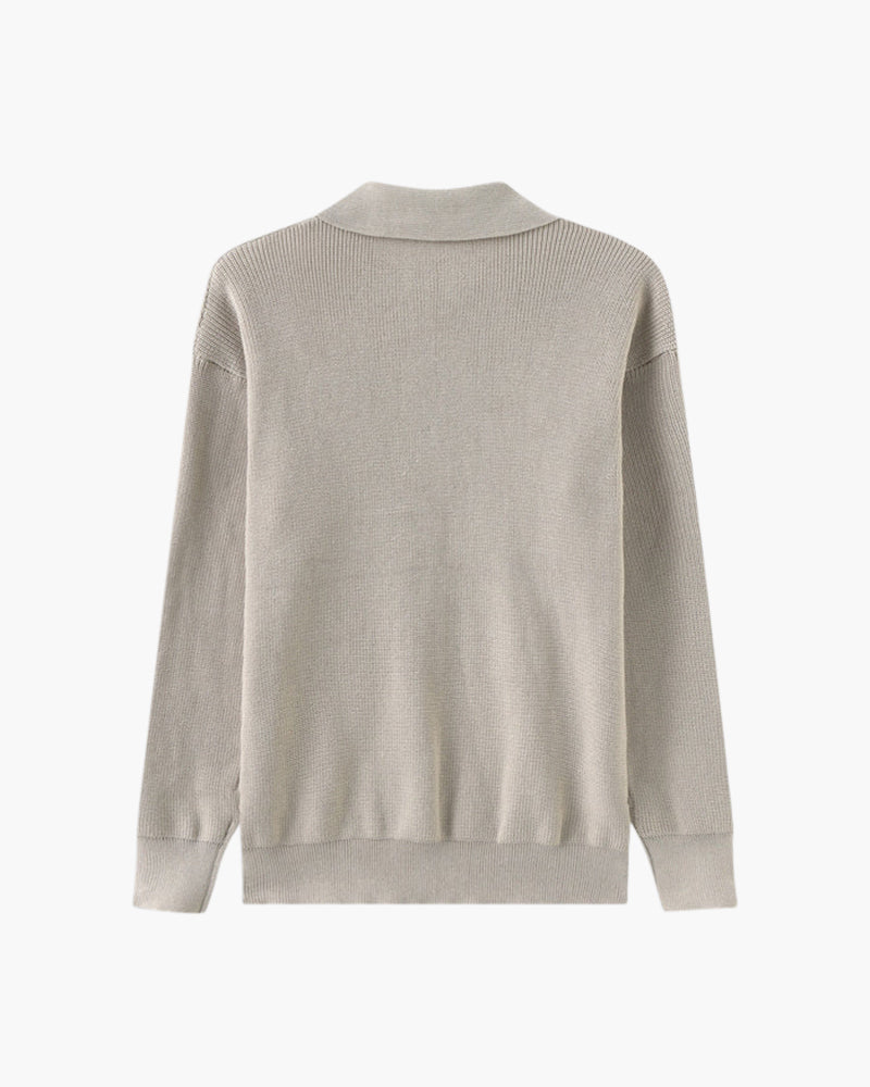 Sweter Cesare z zamkiem do połowy