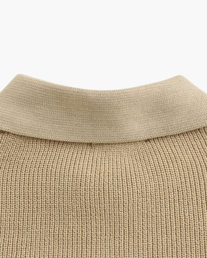 Sweter Cesare z zamkiem do połowy