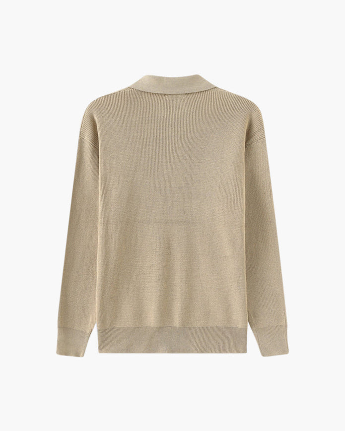 Sweter Cesare z zamkiem do połowy