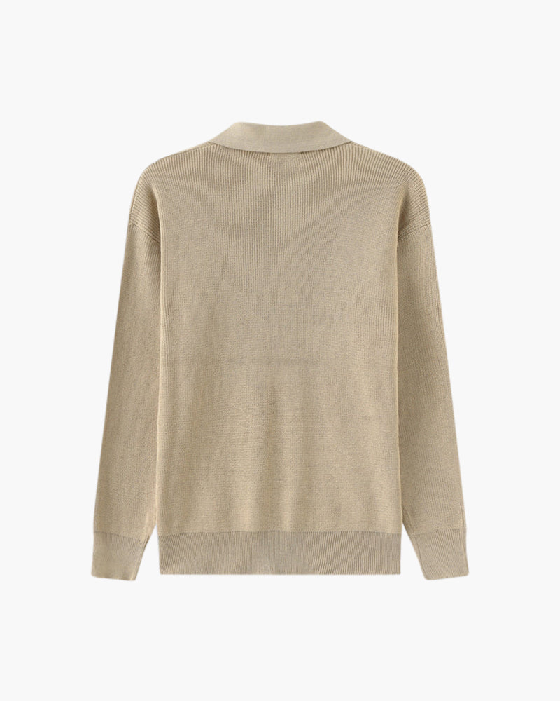 Sweter Cesare z zamkiem do połowy