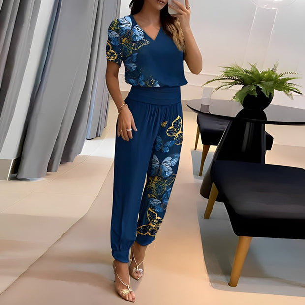 Komplet bluzki i spodni damskich Woman Set Warschau Fashion Niebieski XS