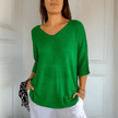 Anna | Dzianinowy Top z Dekoltem w Serek Sweater Warschau Fashion