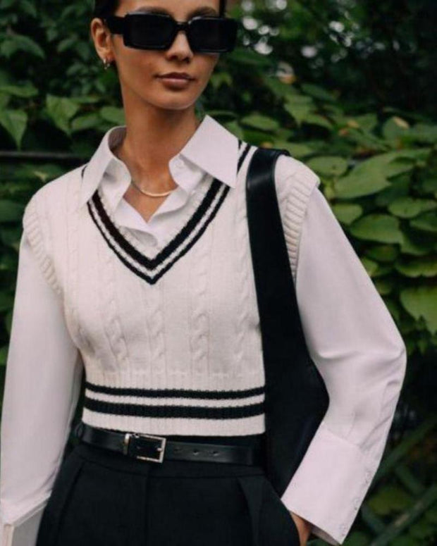 Swetrowa Kamizelka Damska Knitwear Warschau Fashion
