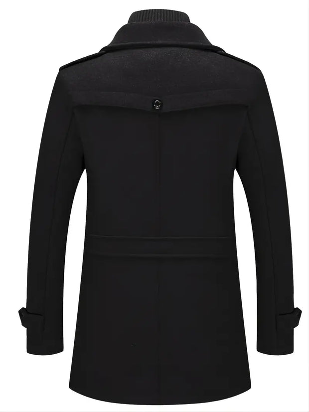Garricke | Męski płaszcz z podwójnym kołnierzem | Ciepły i stylowy Men Coat Warschau Fashion