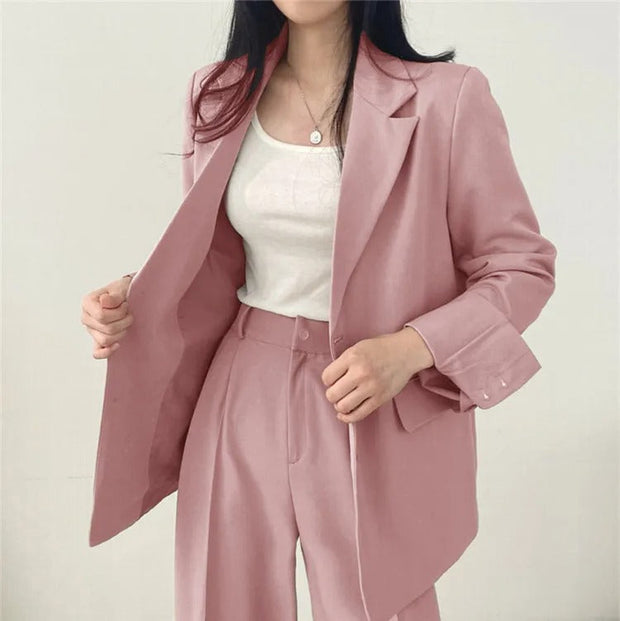 Stylowy żakiet i klasyczne spodnie dla kobiet Women Set Warschau Fashion