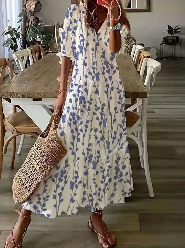 MonVie - Letnia Sukienka Boho Dresses Warschau Fashion Niebieski S