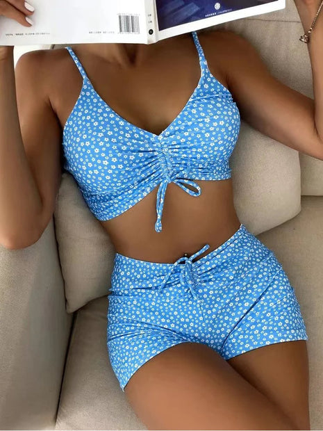 Kwiatek Push-Up Bikini z Wysokim Stanem | Lato 2025 | Strój Kąpielowy dla Kobiet | Lena