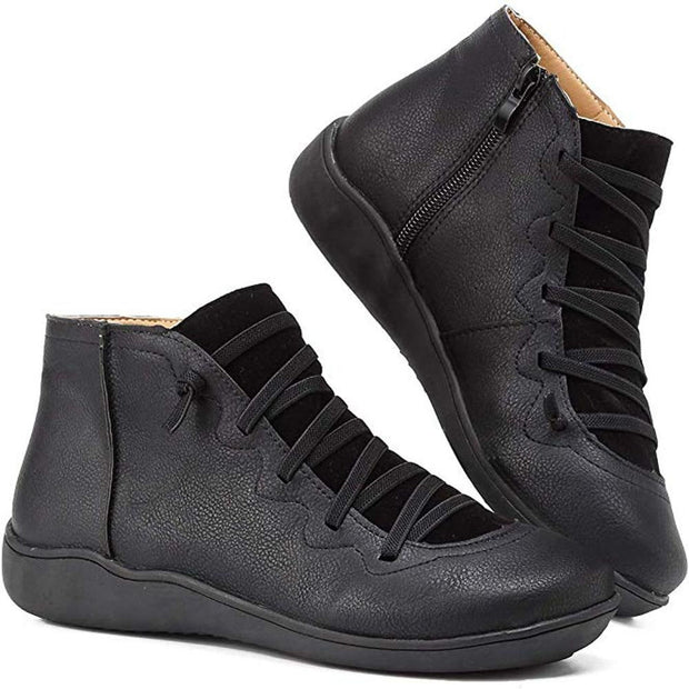 Celestia - Skórzane Botki Eleganza Shoes Warschau Fashion Czarny 35
