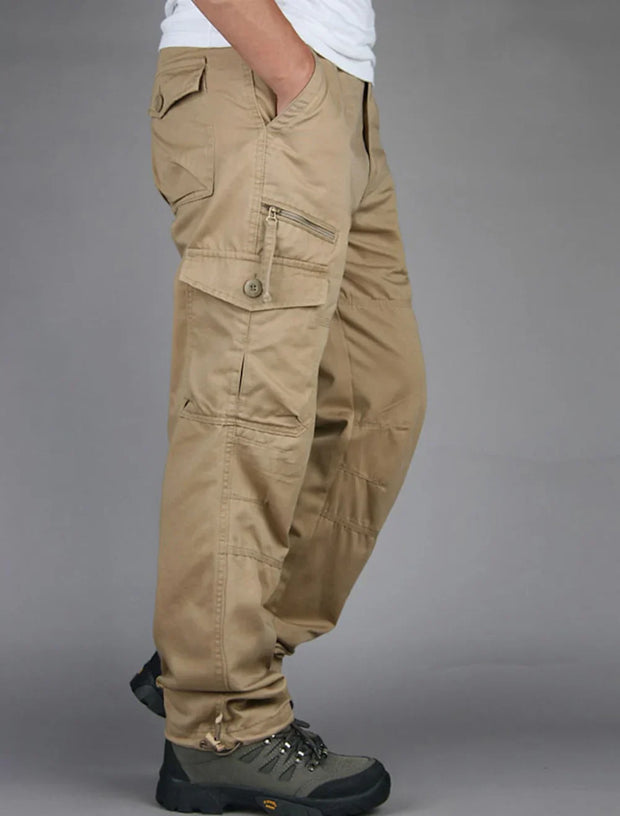 Eleganckie Spodnie Cargo Męskie | Klasyczny Krój Men Pants Warschau Fashion Khaki S