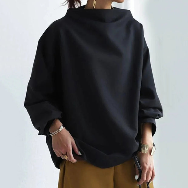 Adria | Czarny damski sweter z długim rękawem Women Sweaters Warschau Fashion Czarny S