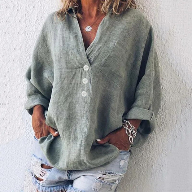Zofia – Lekka Bluzka w Stylu Ibiza shirt WarschauFashion Szary S